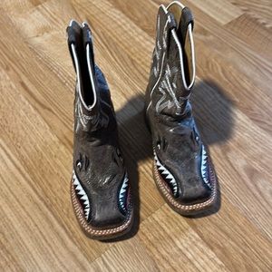 Boy Tin Haul Shark Cowboy Boots